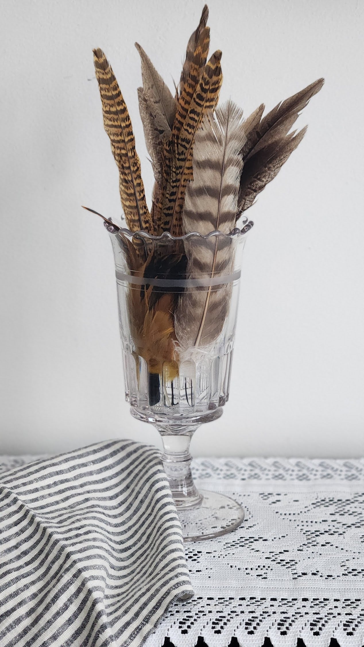 Vintage Crystal Celery Jar