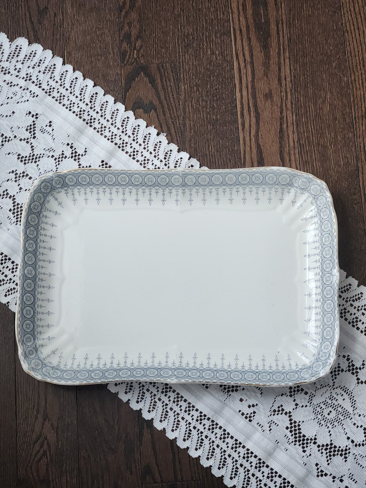 John Maddock & Sons Royal Vitreous Blue Ironstone Platter