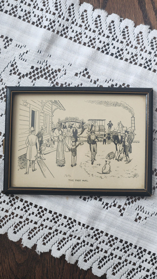 Black & White Framed Print - The Fast Mail