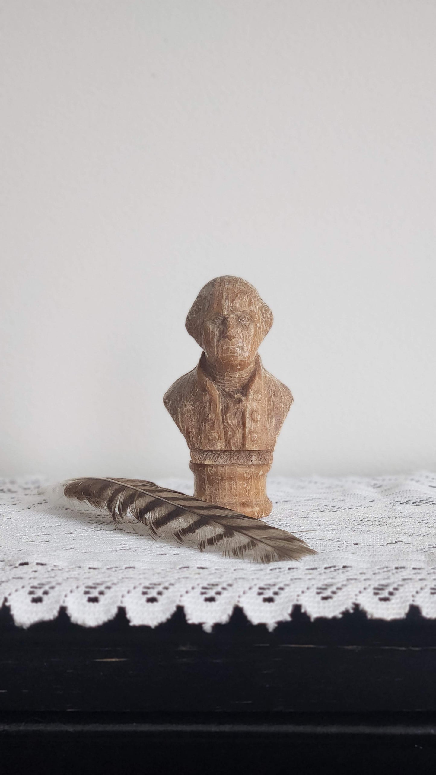 White Chalkware Bust of Wagner