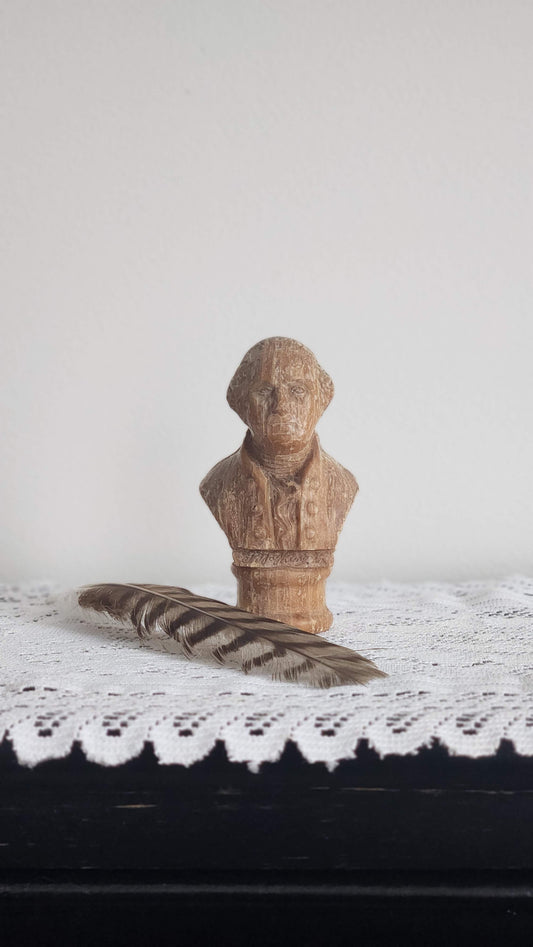 White Chalkware Bust of Wagner
