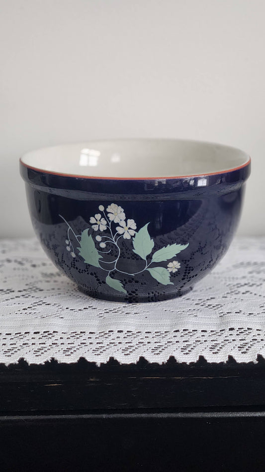 Hall's Blue Garden Bowl - USA Made Pottery