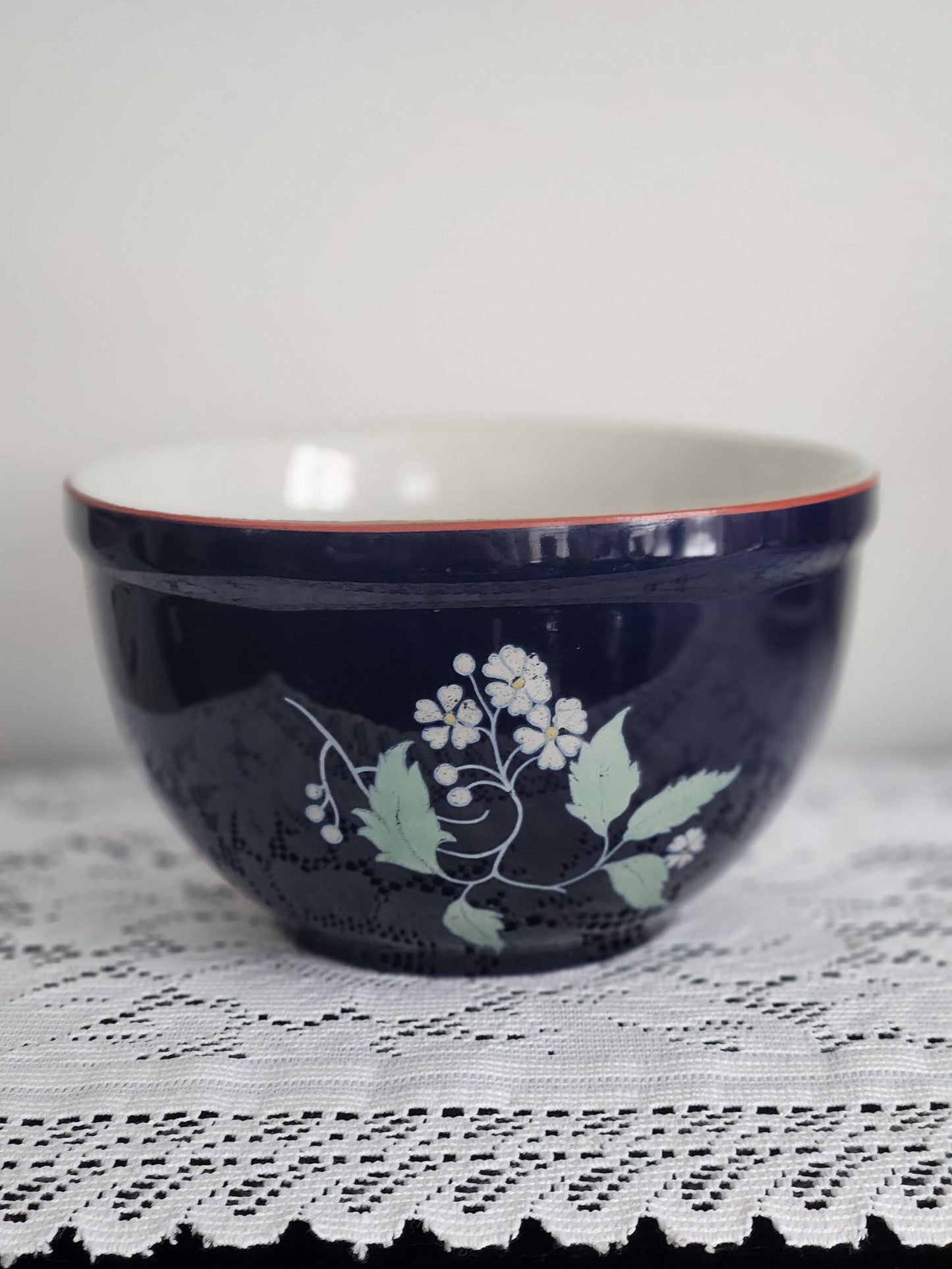 Hall's Blue Garden Bowl - USA Made Pottery