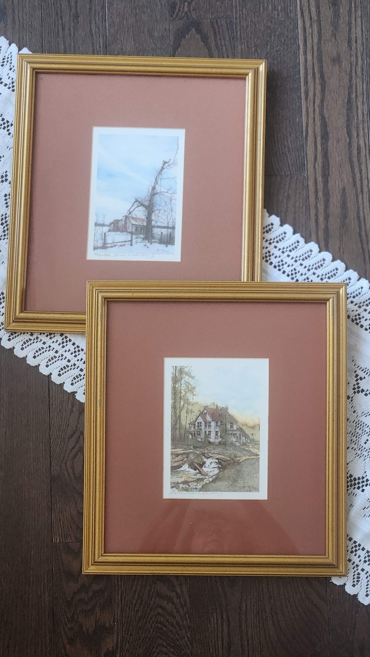 Lonnie C. Blackley Jr. Signed & Numbered Framed Lithographs – Pair